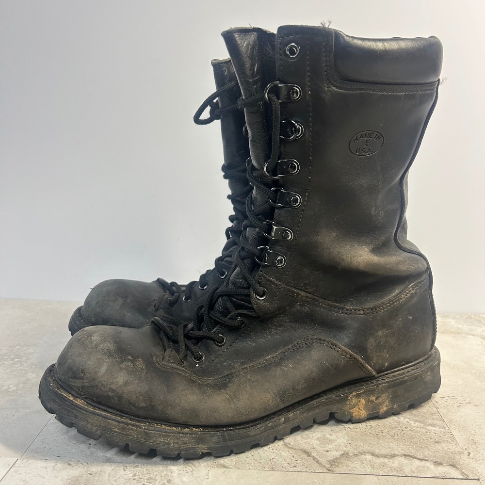 Matterhorn Combat Boots Black Leather Mens 11 M Gore-Tex Vibram Made in USA
